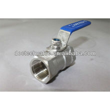 1-PC Stainless Steel Ball Valve With Reduce Port 1000 WOG Investment Casting